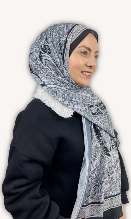 Etnik Desen Soft Şal Siyah